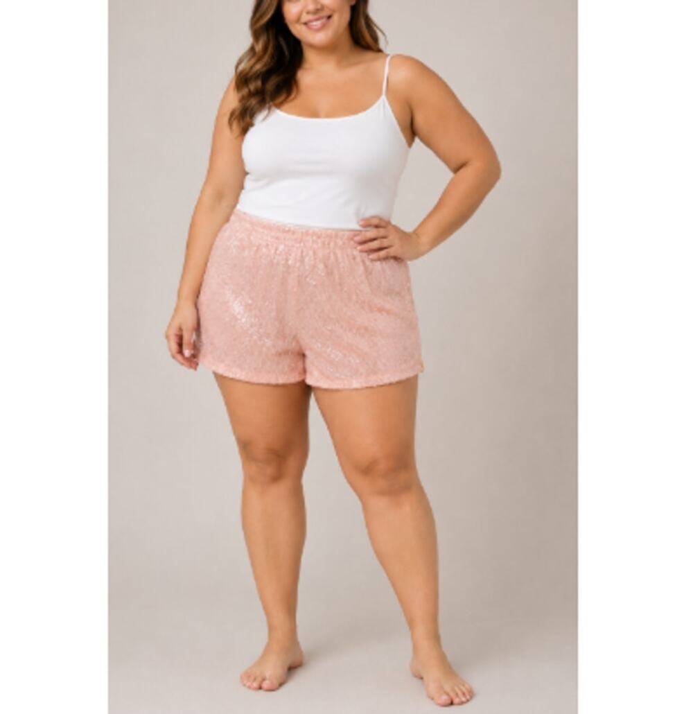 Trina Turk Women's Strawberry Field Idol Sequin Short Size XXL
